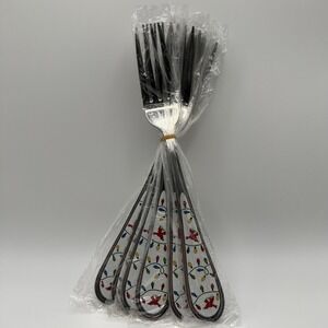 Temp-tations by Tara Winter Whimsy Flatware New‎ Set of 6 Dinner Forks Christmas